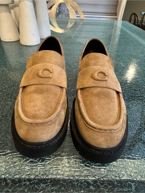 Coach Shoes - Coach Women’s Suede Penny Loafers in Tan - Classic Slip-On Style 10